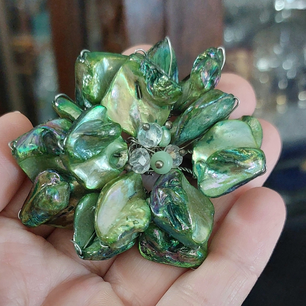 Green Abalone Shell Craft Embellishment